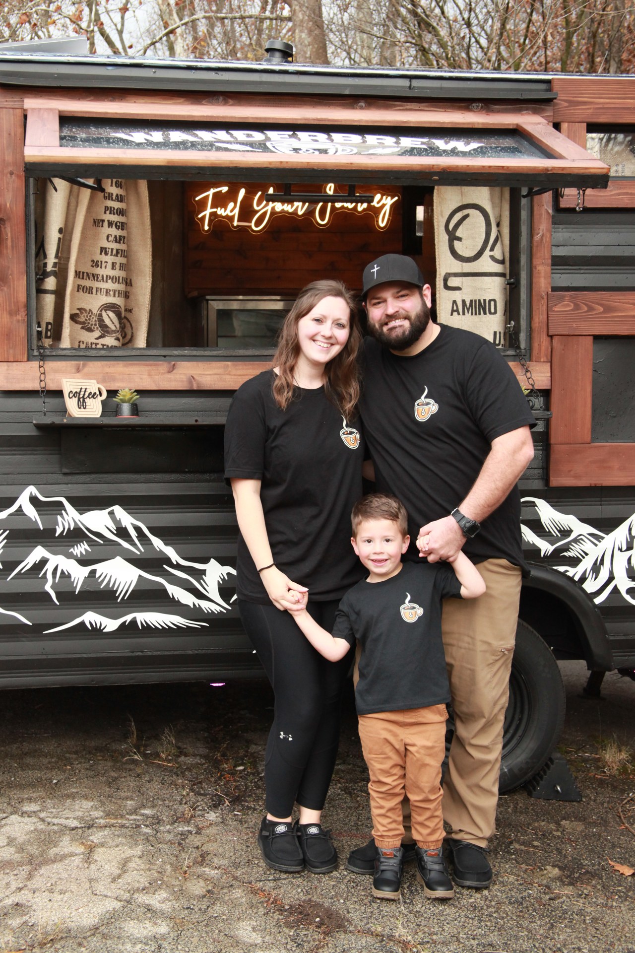 Jesse, Kelly and Gabriel, the family behind WanderBrew